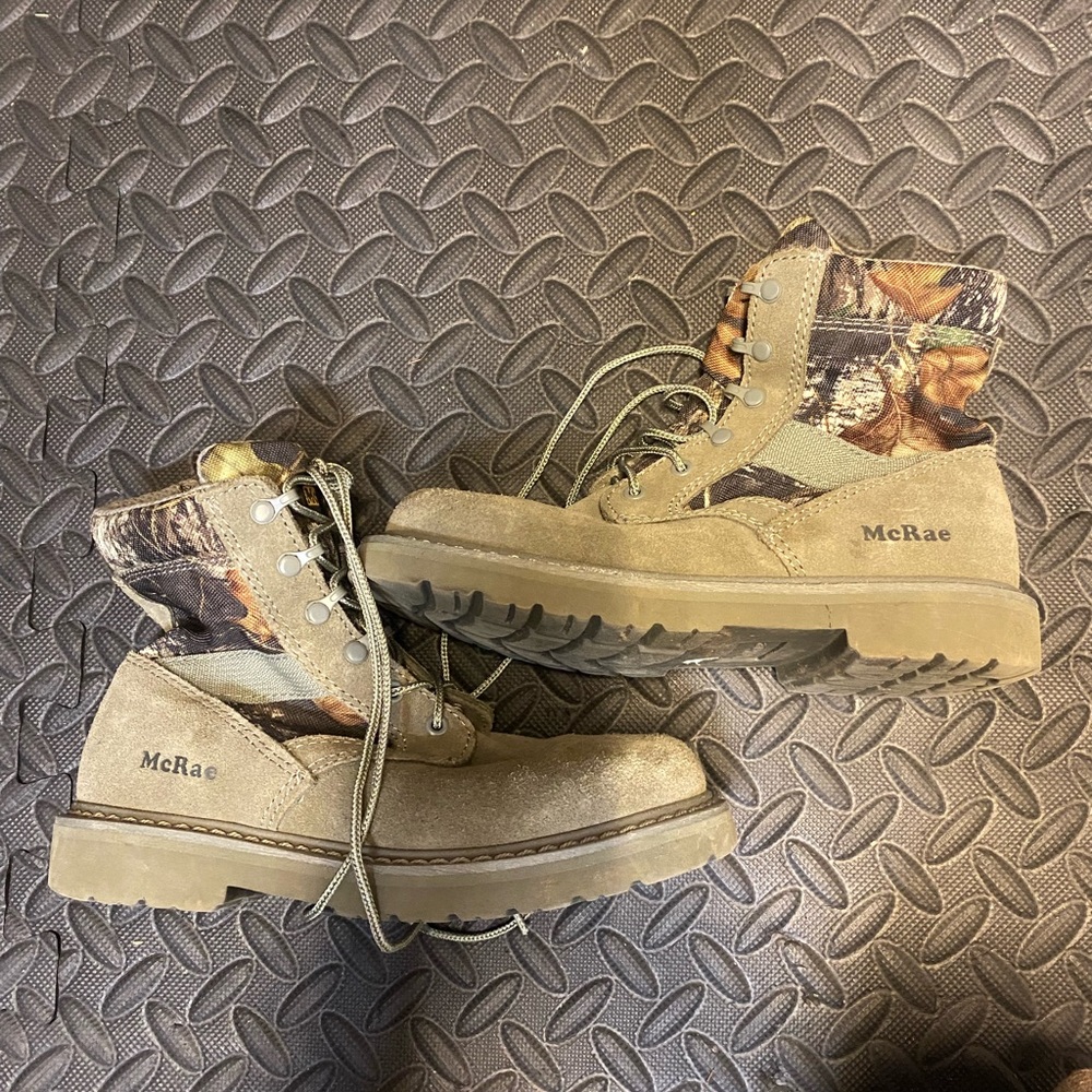 Mcrae green camo boys 2m boots